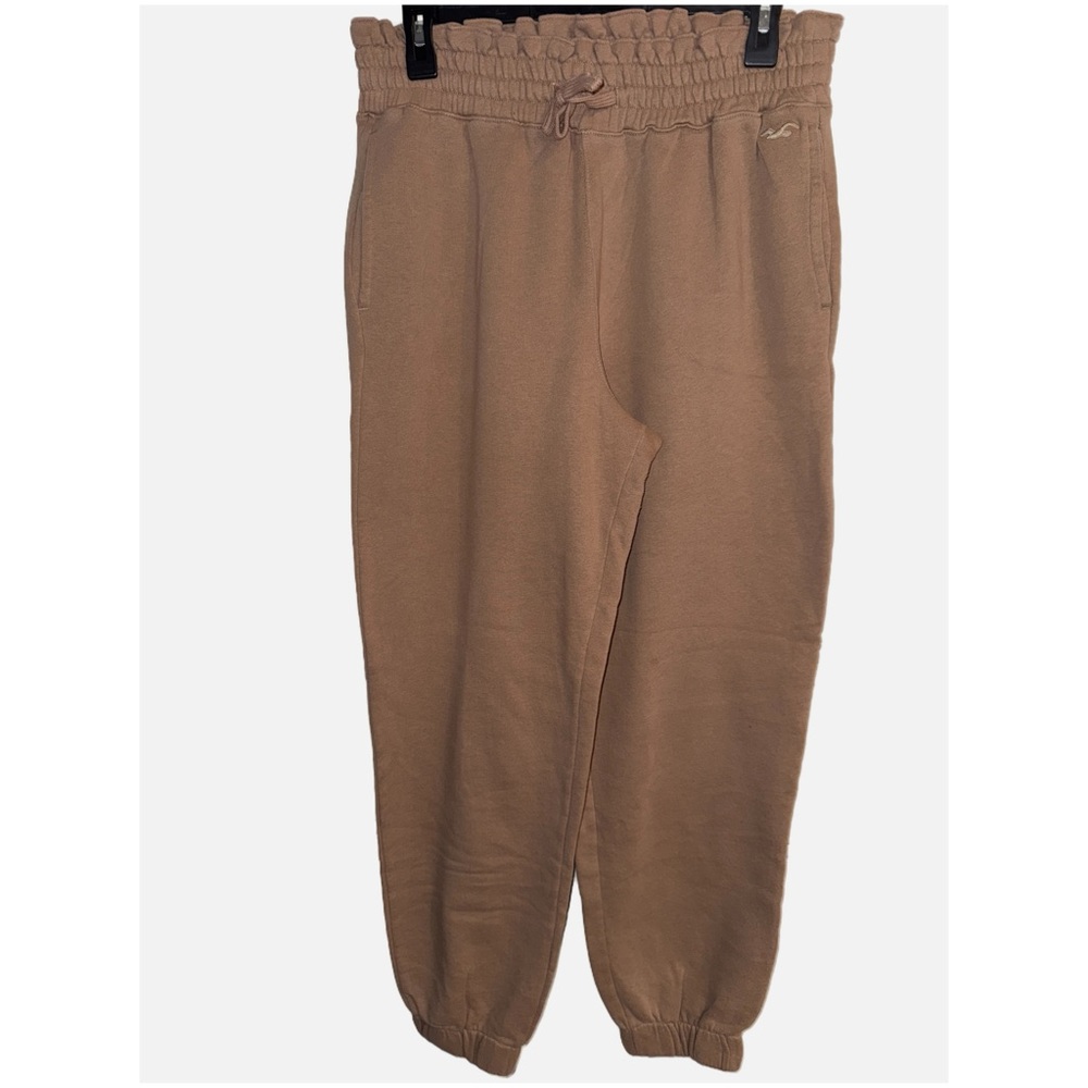 HOLLISTER- ultra high Tan jogger pants size medium - Picture 2 of 14